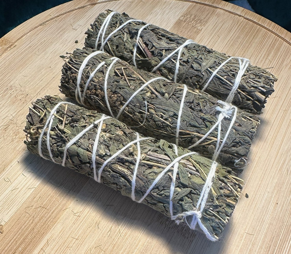 MUGWORT Smudge Stick 10cm ~ Realign Energy • Deepen Your Intuition